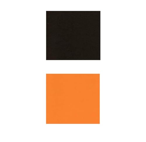 DJP 30,5 x 30,5 cm großer, farbiger Blanko-Karton, 20 Blatt (10 schwarz und 10 orange) von DJP