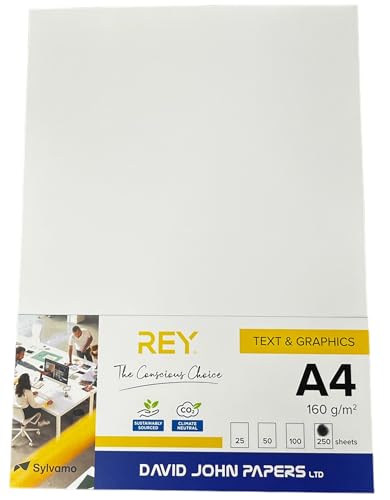 DJP A4 160 g/m² weißer Druckkarton für Tintenstrahl-/Laserdrucker, 250 Blatt DJP A4 160 g/m² weißer Druckkarton für Tintenstrahl-/Laserdrucker, 250 Blatt von DJP