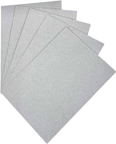 DJP Graupappe, A3, graue Rückwand, 1 mm, 1000 Mikron dick, Bastelkarton, Grau, 10 A3-Blätter von DJP