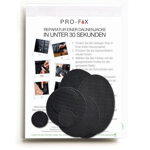 Pro-Fix Daunenjacken-Reparatur-Flicken-Set - SCHWARZ Pro-Fix Daunenjacken-Reparatur-Flicken-Set - SCHWARZ von DJR