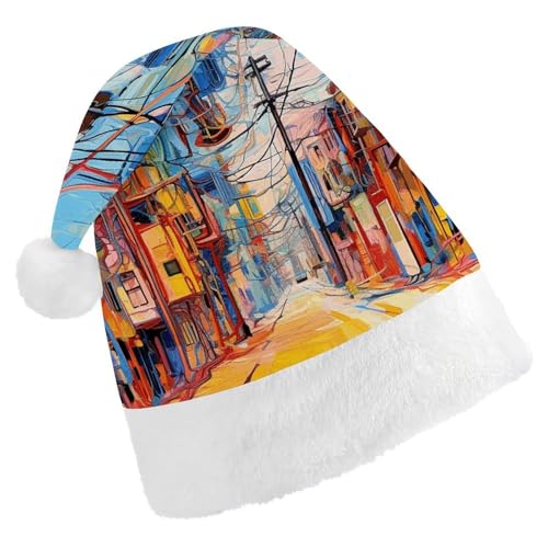 DJUETRUI Lustige Weihnachtsmannmütze, Eisendraht-Farbe, Weihnachtsmützen für Erwachsene, weiche Plüsch-Weihnachtsmannmütze DJUETRUI Lustige Weihnachtsmannmütze, Eisendraht-Farbe, Weihnachtsmützen für Erwachsene, weiche Plüsch-Weihnachtsmannmütze von DJUETRUI