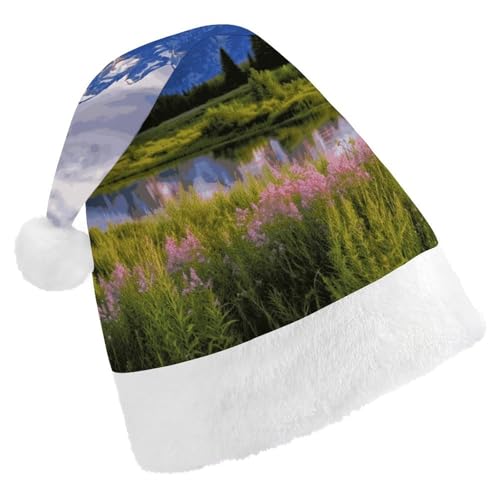 DJUETRUI Lustige Weihnachtsmannmütze Großer Nikolausmütze National Park Weihnachtsmützen für Erwachsene Weihnachtsmannmütze aus weichem Plüsch bequem von DJUETRUI