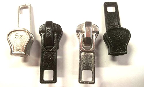 DK Collection 3 Reißverschluss Schieber Universal Vislon Krampe passend für alle Typ 5 schwarz von DK Collection