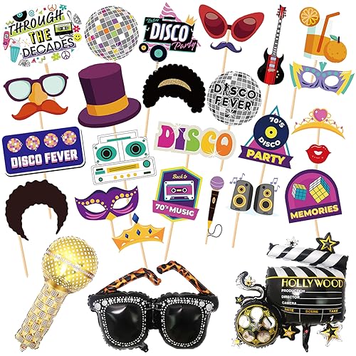 DKDDSSS 28 Stück Foto Requisiten, Fotobox Accessoires Hochzeit Photo Booth, Aufblasbarer Retro 80er 90er Party Accessoires, Foto Requisiten Party Deko für Karneval, Hochzeit, Geburtstag DKDDSSS 28 Stück Foto Requisiten, Fotobox Accessoires Hochzeit Photo Booth, Aufblasbarer Retro 80er 90er Party Accessoires, Foto Requisiten Party Deko für Karneval, Hochzeit, Geburtstag von DKDDSSS