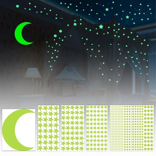DKDDSSS 564 Stück Leuchtsticker, Leuchtsterne Kinderzimmer, Leuchtsterne selbstklebend, Leuchtende Sterne, Sternenhimmel Aufkleber Leuchtaufkleber, Leuchtsticker Kinderzimmer, Fluoreszierende Sterne DKDDSSS 564 Stück Leuchtsticker, Leuchtsterne Kinderzimmer, Leuchtsterne selbstklebend, Leuchtende Sterne, Sternenhimmel Aufkleber Leuchtaufkleber, Leuchtsticker Kinderzimmer, Fluoreszierende Sterne von DKDDSSS