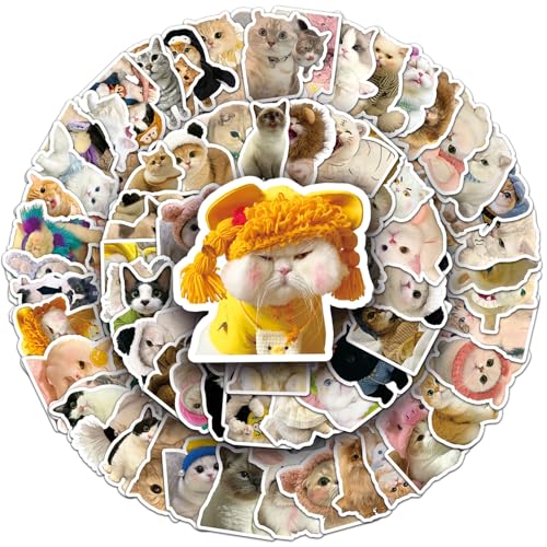 DKDDSSS Aufkleber Kinder, 100 Stück Katzen Aufkleber Set, Wasserfest Cute Stickers, Kawaii Katzen Sticker, für Laptop, Telefon, Wasserflasche, Skateboard, Koffer, Gitarre, Pad DKDDSSS Aufkleber Kinder, 100 Stück Katzen Aufkleber Set, Wasserfest Cute Stickers, Kawaii Katzen Sticker, für Laptop, Telefon, Wasserflasche, Skateboard, Koffer, Gitarre, Pad von DKDDSSS