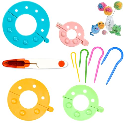 DKEROSS 8 Stück 4 Größen Pom Pom Maker Fluff Ball Weaver Nadel Pompoms Handwerk Pom Making Kits DIY Knitting Loom für DIY Handwerk Dekoration 3,5cm 5,5cm 7cm 9cm DKEROSS 8 Stück 4 Größen Pom Pom Maker Fluff Ball Weaver Nadel Pompoms Handwerk Pom Making Kits DIY Knitting Loom für DIY Handwerk Dekoration 3,5cm 5,5cm 7cm 9cm von DKEROSS