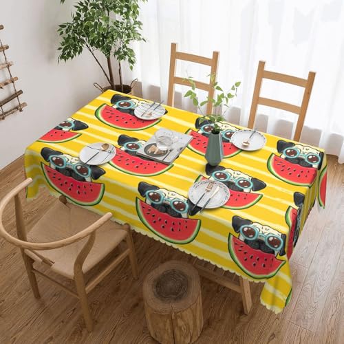 DKGOHLP Lustige Tischdecke mit französischem Stierkampf-Wassermelonen-Druck, 137 x 183 cm, knitterfrei, Esstischtuch für Tische für Weihnachtsfeiern DKGOHLP Lustige Tischdecke mit französischem Stierkampf-Wassermelonen-Druck, 137 x 183 cm, knitterfrei, Esstischtuch für Tische für Weihnachtsfeiern von DKGOHLP