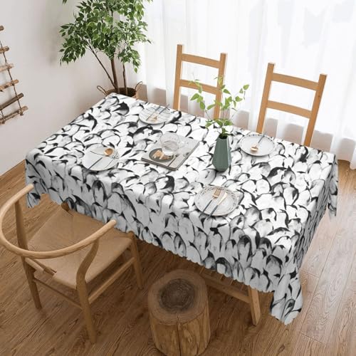 DKGOHLP Stilvolle Tischdecke mit Pinguin-Muster, 137 x 183 cm, knitterfrei, Esstischtuch für Tische für Weihnachtsfeiern DKGOHLP Stilvolle Tischdecke mit Pinguin-Muster, 137 x 183 cm, knitterfrei, Esstischtuch für Tische für Weihnachtsfeiern von DKGOHLP