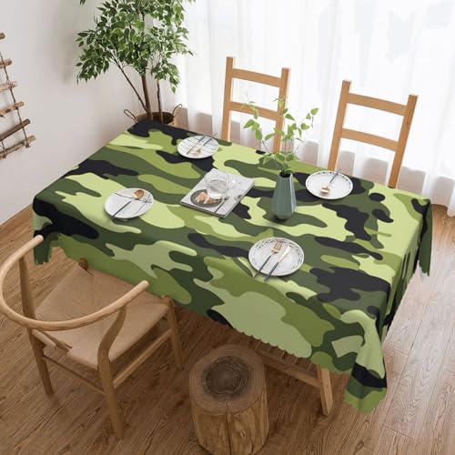 DKGOHLP Tischdecke, knitterfrei, für Tische für Weihnachtsfeiern, 137 x 183 cm, Camouflage-Grün DKGOHLP Tischdecke, knitterfrei, für Tische für Weihnachtsfeiern, 137 x 183 cm, Camouflage-Grün von DKGOHLP