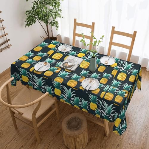 DKGOHLP Tischdecke mit Ananas-Druck, 137 x 183 cm, knitterfrei, Esstischtuch für Tische für Weihnachtsfeiern DKGOHLP Tischdecke mit Ananas-Druck, 137 x 183 cm, knitterfrei, Esstischtuch für Tische für Weihnachtsfeiern von DKGOHLP