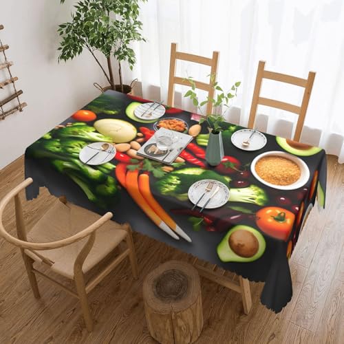 DKGOHLP Tischdecke mit Aufdruck "Healthy Food", knitterfrei, für Tische für Weihnachtsfeiern, 137 x 183 cm DKGOHLP Tischdecke mit Aufdruck "Healthy Food", knitterfrei, für Tische für Weihnachtsfeiern, 137 x 183 cm von DKGOHLP