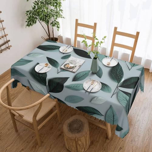 DKGOHLP Tischdecke mit Blattmuster, knitterfrei, für Tische für Weihnachtsfeiern, 137 x 183 cm, Mintgrau DKGOHLP Tischdecke mit Blattmuster, knitterfrei, für Tische für Weihnachtsfeiern, 137 x 183 cm, Mintgrau von DKGOHLP