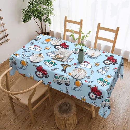 DKGOHLP Tischdecke mit Cartoon-Werkzeug-Druck, 137 x 183 cm, knitterfrei, Esstischtuch für Tische für Weihnachtsfeiern DKGOHLP Tischdecke mit Cartoon-Werkzeug-Druck, 137 x 183 cm, knitterfrei, Esstischtuch für Tische für Weihnachtsfeiern von DKGOHLP