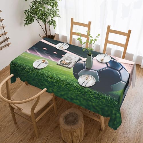 DKGOHLP Tischdecke mit Fußball-Druck, 137 x 183 cm, knitterfrei, Esstischtuch für Tische für Weihnachtsfeiern DKGOHLP Tischdecke mit Fußball-Druck, 137 x 183 cm, knitterfrei, Esstischtuch für Tische für Weihnachtsfeiern von DKGOHLP