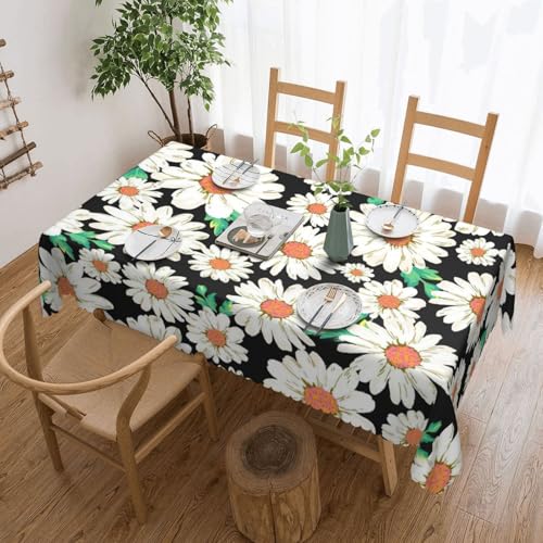 DKGOHLP Tischdecke mit Gänseblümchen-Motiv, 137 x 183 cm, knitterfrei, Esstischtuch für Tische für Weihnachtsfeiern DKGOHLP Tischdecke mit Gänseblümchen-Motiv, 137 x 183 cm, knitterfrei, Esstischtuch für Tische für Weihnachtsfeiern von DKGOHLP