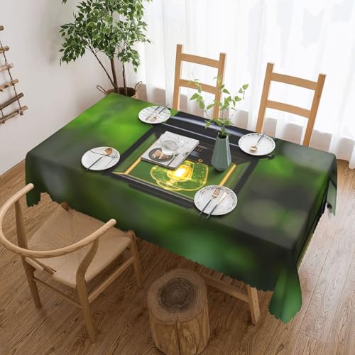 DKGOHLP Tischdecke mit Glühwürmchen und Laternen-Druck, 137 x 183 cm, knitterfrei, Esstischtuch für Tische für Weihnachtsfeiern DKGOHLP Tischdecke mit Glühwürmchen und Laternen-Druck, 137 x 183 cm, knitterfrei, Esstischtuch für Tische für Weihnachtsfeiern von DKGOHLP