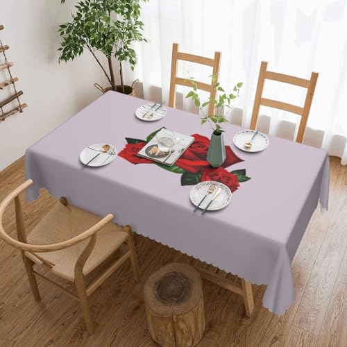 DKGOHLP Tischdecke mit Gothic-Rosenmuster, 137 x 183 cm, knitterfrei, Esstischtuch für Tische für Weihnachtsfeiern DKGOHLP Tischdecke mit Gothic-Rosenmuster, 137 x 183 cm, knitterfrei, Esstischtuch für Tische für Weihnachtsfeiern von DKGOHLP