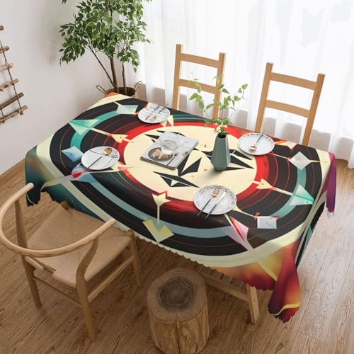 DKGOHLP Tischdecke mit Jagdpfeilen, Dreiecken, Hirsch, 137 x 183 cm, knitterfrei, Esstischtuch für Tische für Weihnachtsfeiern DKGOHLP Tischdecke mit Jagdpfeilen, Dreiecken, Hirsch, 137 x 183 cm, knitterfrei, Esstischtuch für Tische für Weihnachtsfeiern von DKGOHLP