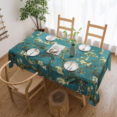 DKGOHLP Tischdecke mit Mandelblüten-Druck, 137 x 183 cm, knitterfrei, Esstischtuch für Tische für Weihnachtsfeiern DKGOHLP Tischdecke mit Mandelblüten-Druck, 137 x 183 cm, knitterfrei, Esstischtuch für Tische für Weihnachtsfeiern von DKGOHLP