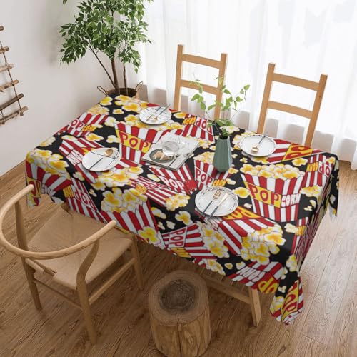 DKGOHLP Tischdecke mit Popcorn-Druck, 137 x 183 cm, knitterfrei, Esstischtuch für Tische für Weihnachtsfeiern DKGOHLP Tischdecke mit Popcorn-Druck, 137 x 183 cm, knitterfrei, Esstischtuch für Tische für Weihnachtsfeiern von DKGOHLP