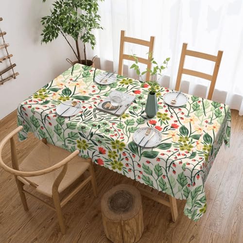 DKGOHLP Tischdecke mit Rosenmuster, knitterfrei, für Tische für Weihnachtsfeiern, 137 x 183 cm DKGOHLP Tischdecke mit Rosenmuster, knitterfrei, für Tische für Weihnachtsfeiern, 137 x 183 cm von DKGOHLP