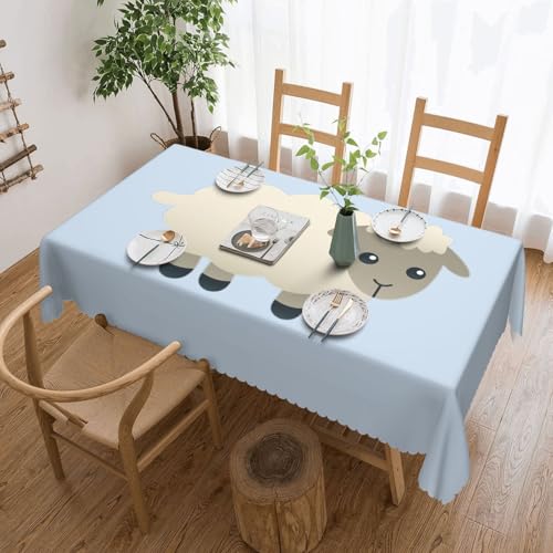 DKGOHLP Tischdecke mit Schaf-Druck, knitterfrei, für Tische für Weihnachtsfeiern, 137 x 183 cm DKGOHLP Tischdecke mit Schaf-Druck, knitterfrei, für Tische für Weihnachtsfeiern, 137 x 183 cm von DKGOHLP