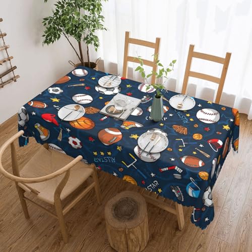 DKGOHLP Tischdecke mit Sport-Baseballspiel-Druck, 137 x 183 cm, knitterfrei, Esstischtuch für Tische für Weihnachtsfeiern DKGOHLP Tischdecke mit Sport-Baseballspiel-Druck, 137 x 183 cm, knitterfrei, Esstischtuch für Tische für Weihnachtsfeiern von DKGOHLP
