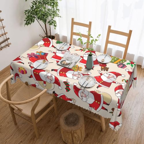 DKGOHLP Tischdecke mit Weihnachtsmann-Motiv, 137 x 183 cm, knitterfrei, Esstischtuch für Tische für Weihnachtsfeiern DKGOHLP Tischdecke mit Weihnachtsmann-Motiv, 137 x 183 cm, knitterfrei, Esstischtuch für Tische für Weihnachtsfeiern von DKGOHLP