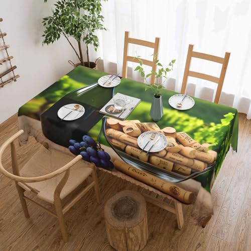 DKGOHLP Tischdecke mit Weinflaschenkorken und Traubendruck, 137 x 183 cm, knitterfrei, Esstischtuch für Tische für Weihnachtsfeiern DKGOHLP Tischdecke mit Weinflaschenkorken und Traubendruck, 137 x 183 cm, knitterfrei, Esstischtuch für Tische für Weihnachtsfeiern von DKGOHLP