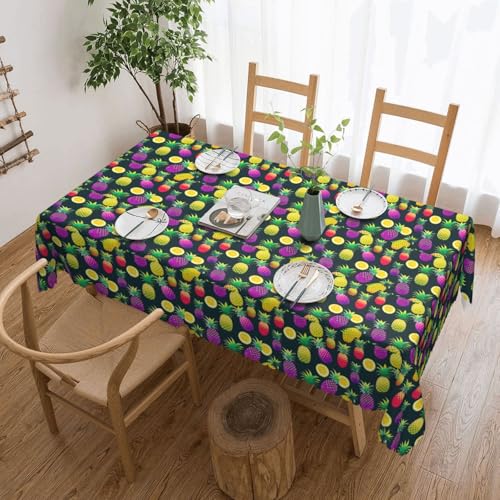 DKGOHLP Tischdecke mit buntem Ananas-Druck, knitterfrei, für Tische für Weihnachtsfeiern, 137 x 183 cm DKGOHLP Tischdecke mit buntem Ananas-Druck, knitterfrei, für Tische für Weihnachtsfeiern, 137 x 183 cm von DKGOHLP