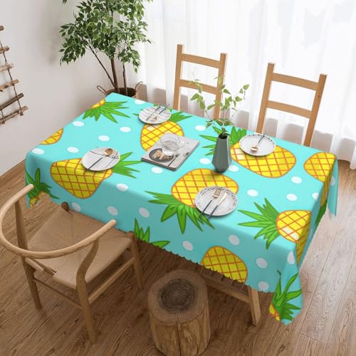 DKGOHLP Tischdecke mit frischem Ananas-Druck, knitterfrei, für Tische für Weihnachtsfeiern, 137 x 183 cm DKGOHLP Tischdecke mit frischem Ananas-Druck, knitterfrei, für Tische für Weihnachtsfeiern, 137 x 183 cm von DKGOHLP