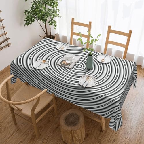 DKGOHLP Tischdecke mit optischem Spin-Illusions-Druck, 137 x 183 cm, knitterfrei, Esstischtuch für Tische für Weihnachtsfeiern DKGOHLP Tischdecke mit optischem Spin-Illusions-Druck, 137 x 183 cm, knitterfrei, Esstischtuch für Tische für Weihnachtsfeiern von DKGOHLP