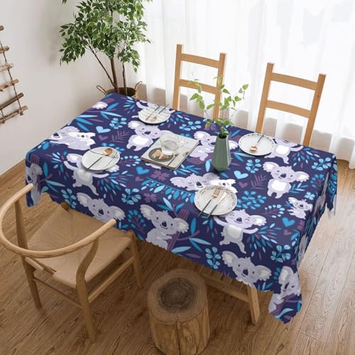 DKGOHLP Tischdecke mit schönem Koala-Druck, knitterfrei, für Tische für Weihnachtsfeiern, 137 x 183 cm DKGOHLP Tischdecke mit schönem Koala-Druck, knitterfrei, für Tische für Weihnachtsfeiern, 137 x 183 cm von DKGOHLP