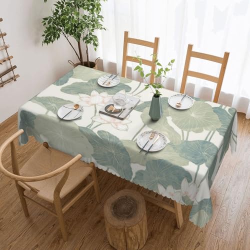 DKGOHLP Tischdecke mit schwarzem Lilienmotiv, 137 x 183 cm, knitterfrei, Esstischtuch für Tische für Weihnachtsfeiern DKGOHLP Tischdecke mit schwarzem Lilienmotiv, 137 x 183 cm, knitterfrei, Esstischtuch für Tische für Weihnachtsfeiern von DKGOHLP