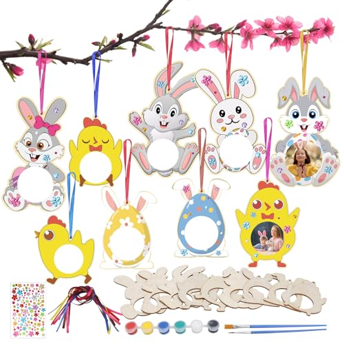 DKINY 9 Stück Ostern Holzfotorahmen für Kinder DIY Osterhasen Ostereier Osterküken Bilderrahmen aus Holz zum Basteln und Bemalen Ostern Holzbastelset und Fotos ankleben Geschenk für Kinder DKINY 9 Stück Ostern Holzfotorahmen für Kinder DIY Osterhasen Ostereier Osterküken Bilderrahmen aus Holz zum Basteln und Bemalen Ostern Holzbastelset und Fotos ankleben Geschenk für Kinder von DKINY