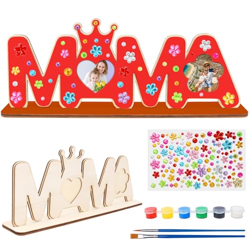 DKINY mama Geschenk von Tochter Sohn mama Holzbuchstaben Bastelset für Kinder Mutter Holzbastelset mit Standhilfe Holznamen bemalen und Fotos ankleben Beste mama Geschenk zum Weihnachten Muttertag DKINY mama Geschenk von Tochter Sohn mama Holzbuchstaben Bastelset für Kinder Mutter Holzbastelset mit Standhilfe Holznamen bemalen und Fotos ankleben Beste mama Geschenk zum Weihnachten Muttertag von DKINY