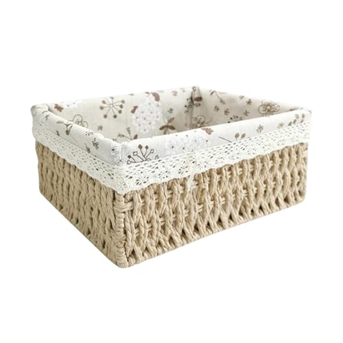 Handgefertigter Weidenkorb Kosmetik-Aufbewahrungsbox, handgefertigter Aufbewahrungskorb aus Rattan, exquisiter Organizer-Korb aus Spitzenstoff for Make-up, Hautpflege, Brot und Snacks Für Haushalt, Sp Handgefertigter Weidenkorb Kosmetik-Aufbewahrungsbox, handgefertigter Aufbewahrungskorb aus Rattan, exquisiter Organizer-Korb aus Spitzenstoff for Make-up, Hautpflege, Brot und Snacks Für Haushalt, Sp von DKJAHSEK