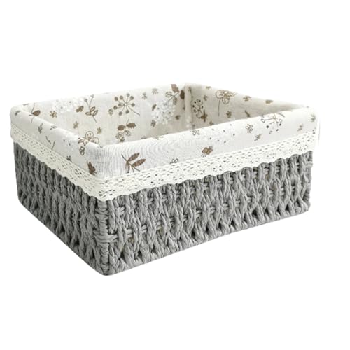 Handgefertigter Weidenkorb Kosmetik-Aufbewahrungsbox, handgefertigter Aufbewahrungskorb aus Rattan, exquisiter Organizer-Korb aus Spitzenstoff for Make-up, Hautpflege, Brot und Snacks Für Haushalt, Sp Handgefertigter Weidenkorb Kosmetik-Aufbewahrungsbox, handgefertigter Aufbewahrungskorb aus Rattan, exquisiter Organizer-Korb aus Spitzenstoff for Make-up, Hautpflege, Brot und Snacks Für Haushalt, Sp von DKJAHSEK