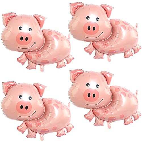 Rosa Schwein Folienballon, 4 Stück Schwein Folien Ballon, Heliumballon Geburtstag Dekoration Bauernhof Super Shape Folienballon Schweinchen Kindergeburtstag Partydeko Luftballons Supplies Rosa Schwein Folienballon, 4 Stück Schwein Folien Ballon, Heliumballon Geburtstag Dekoration Bauernhof Super Shape Folienballon Schweinchen Kindergeburtstag Partydeko Luftballons Supplies von DKLQXCE