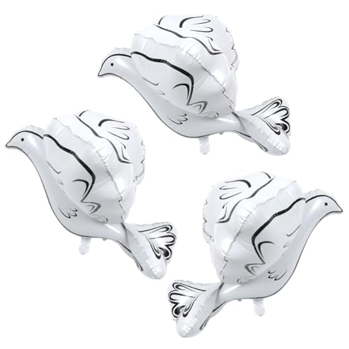 DKLQXCE 3 Stück Friedenstaube Ballons,Folienballon Taube in Weiß,Hochzeit Hochzeitstaufe Kommunion Gedenkballons Taube Party Deko Geeignet für Taufe Hochzeit Beerdigung Geburtstag Verlobung Party DKLQXCE 3 Stück Friedenstaube Ballons,Folienballon Taube in Weiß,Hochzeit Hochzeitstaufe Kommunion Gedenkballons Taube Party Deko Geeignet für Taufe Hochzeit Beerdigung Geburtstag Verlobung Party von DKLQXCE