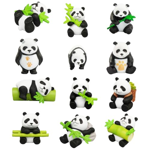 Panda Figuren, 12 Stück Mini Panda Figuren Set, Panda Kuchendeckel, Mini Panda Ornamente, Niedliche Miniatur Panda, Ornamente für Kinderfeste Kuchen Zuhause Panda Geschenk Panda Figuren, 12 Stück Mini Panda Figuren Set, Panda Kuchendeckel, Mini Panda Ornamente, Niedliche Miniatur Panda, Ornamente für Kinderfeste Kuchen Zuhause Panda Geschenk von DKLQXCE