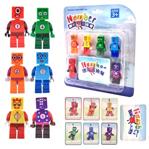 Number Figuren, Mini Spielzeug Figuren mit Cards, Tortendekoration Set, Action Figures Cake Toppers Kinder Geschenke Geburtstags Party Dekoration Figuren Kinderspielzeug 12pcs von DKLQXCE
