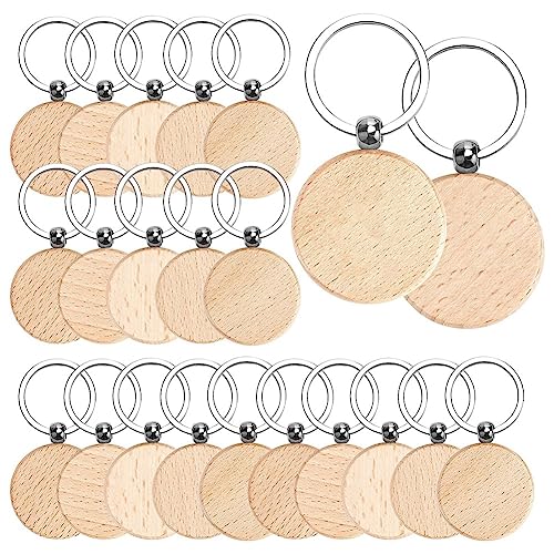 DKSooozs 70PCS Holz Schlüsselanhänger Rohlinge, Holz Gravur Rohlinge Schlüsselanhänger für -Runde DKSooozs 70PCS Holz Schlüsselanhänger Rohlinge, Holz Gravur Rohlinge Schlüsselanhänger für -Runde von DKSooozs