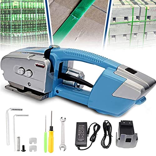 DLAZUM Elektrische Umreifungsmaschine, Umreifungsmaschinen-Set, Breite 13–16 mm, Dicke 0,4–1,2 mm, Umreifungsband aus Kunststoffstahl, Umreifungsmaschine, Heißschmelz-Automatikband aus Kunststoff DLAZUM Elektrische Umreifungsmaschine, Umreifungsmaschinen-Set, Breite 13–16 mm, Dicke 0,4–1,2 mm, Umreifungsband aus Kunststoffstahl, Umreifungsmaschine, Heißschmelz-Automatikband aus Kunststoff von DLAZUM