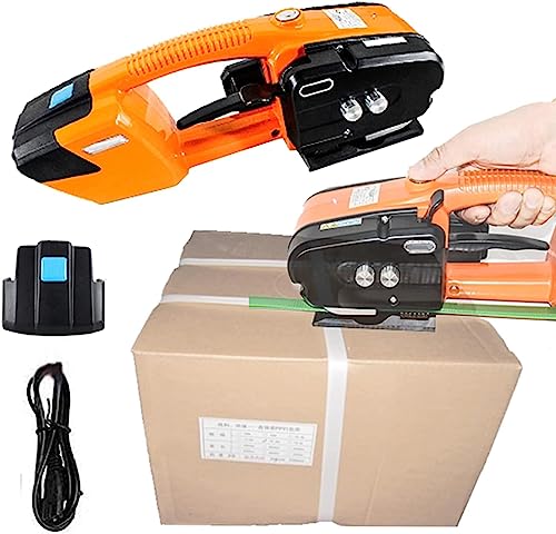 DLAZUM Tragbares elektrisches Umreifungsgerät mit 3000 mAh Akku, automatische Heißschmelz-Umreifungsmaschine, 2800 N, für 13–16 mm breite Bänder DLAZUM Tragbares elektrisches Umreifungsgerät mit 3000 mAh Akku, automatische Heißschmelz-Umreifungsmaschine, 2800 N, für 13–16 mm breite Bänder von DLAZUM