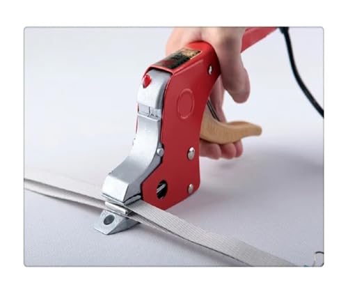 DLAZUM Umreifungsmaschine, elektrische Umreifungsmaschine, PP-Bänder, manuelle Verpackungsmaschine, Umreifungsschweißwerkzeug, Packmaschine für Kartonversiegelung (EU-Steckerzange) von DLAZUM