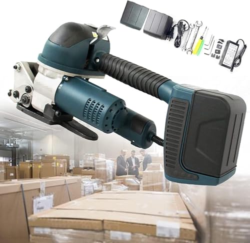 Elektrische Umreifungsmaschine, 60–4000 N, 2 x 4000 mAh, elektrisches Umreifungsgerät, tragbare, handgeführte Umreifungsmaschine mit Heizfunktion für Bänder für 0,5–1,2 mm dicke Kunststoffbänder Elektrische Umreifungsmaschine, 60–4000 N, 2 x 4000 mAh, elektrisches Umreifungsgerät, tragbare, handgeführte Umreifungsmaschine mit Heizfunktion für Bänder für 0,5–1,2 mm dicke Kunststoffbänder von DLAZUM