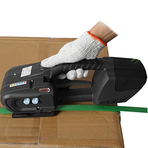 Handgeführte elektrische Umreifungsmaschine für 10–16 mm breite Bänder, tragbares automatisches Umreifungswerkzeug, Umreifungswerkzeuge für Kunststoffpalettenverpackungen zum Umreifen, 2 Batterien (2 Handgeführte elektrische Umreifungsmaschine für 10–16 mm breite Bänder, tragbares automatisches Umreifungswerkzeug, Umreifungswerkzeuge für Kunststoffpalettenverpackungen zum Umreifen, 2 Batterien (2 von DLAZUM