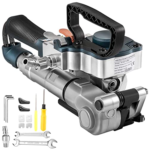 Pneumatisches Umreifungsgerät, Handumreifungsmaschine für 13–19 mm, 0,5–1,5 mm dicke Kunststoffgurte, Haustiergurte, pneumatische Umreifungsmaschine, Metall, Kleidung, Baumwolle, Altpapier, Stroh Pneumatisches Umreifungsgerät, Handumreifungsmaschine für 13–19 mm, 0,5–1,5 mm dicke Kunststoffgurte, Haustiergurte, pneumatische Umreifungsmaschine, Metall, Kleidung, Baumwolle, Altpapier, Stroh von DLAZUM